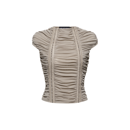 "RUCHE" WAVY TOP
