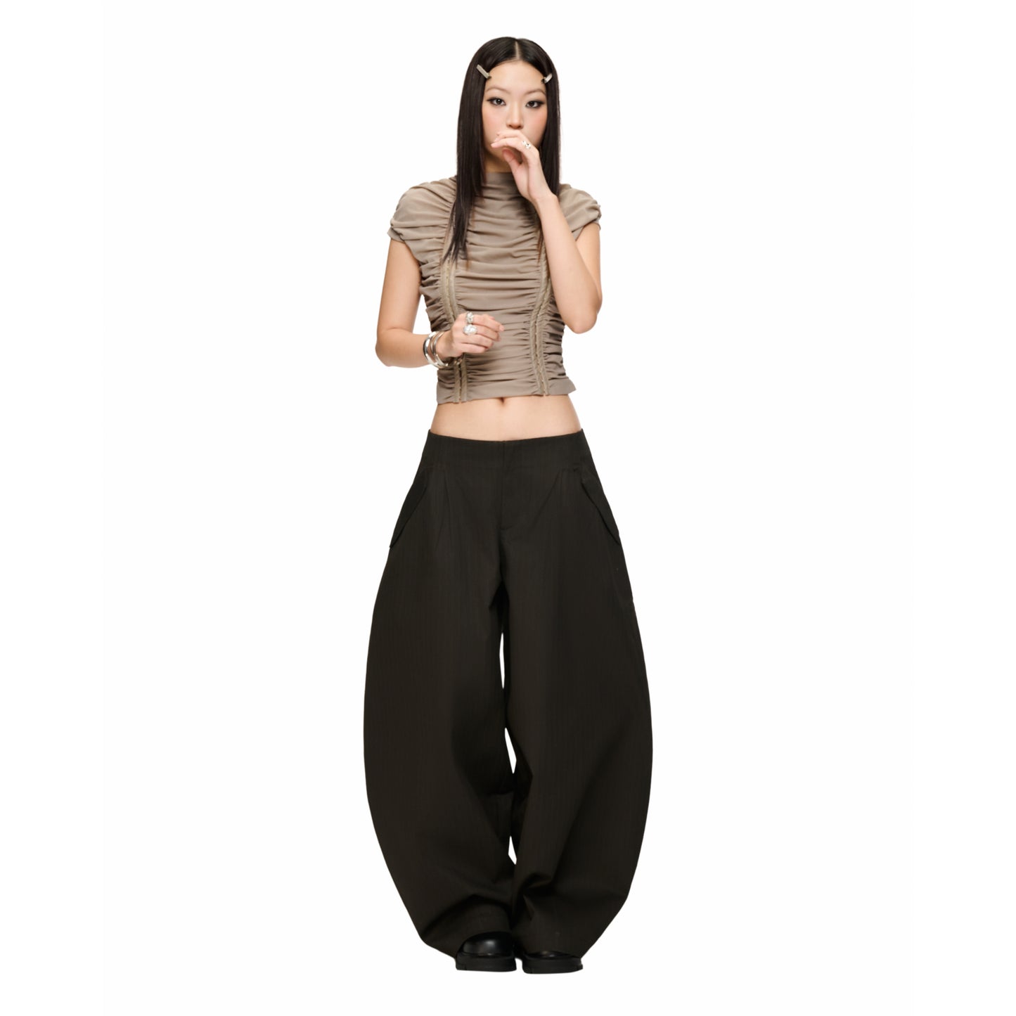 "BLACK BAMBOO" BAGGY PANTS