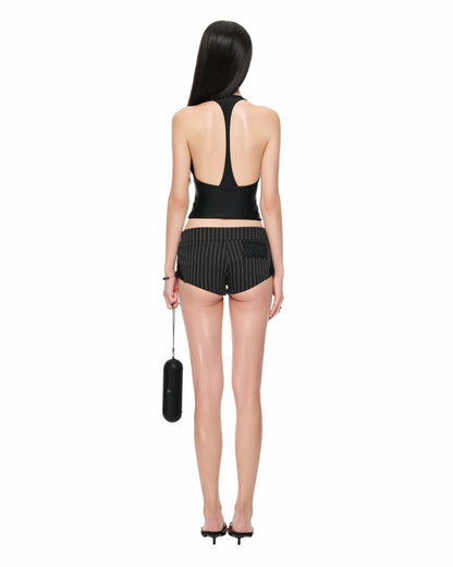 "V" TOP IN BLACK