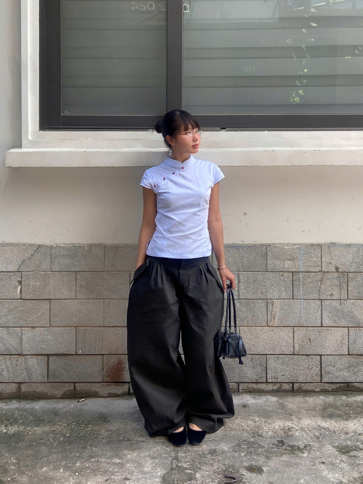 "BLACK BAMBOO" BAGGY PANTS