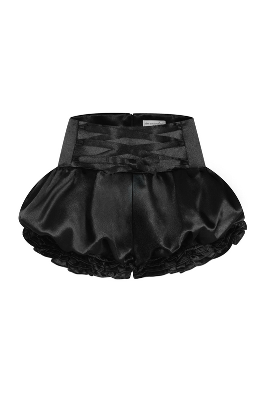 BLACK "PALANQUIN" SHORTS