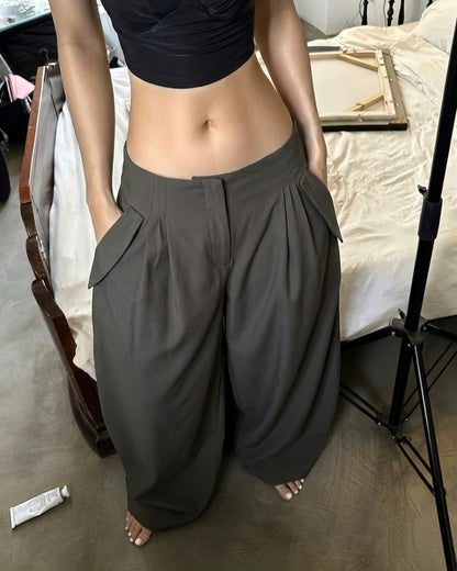 "MATCHA CROISSANT" BAGGY PANTS