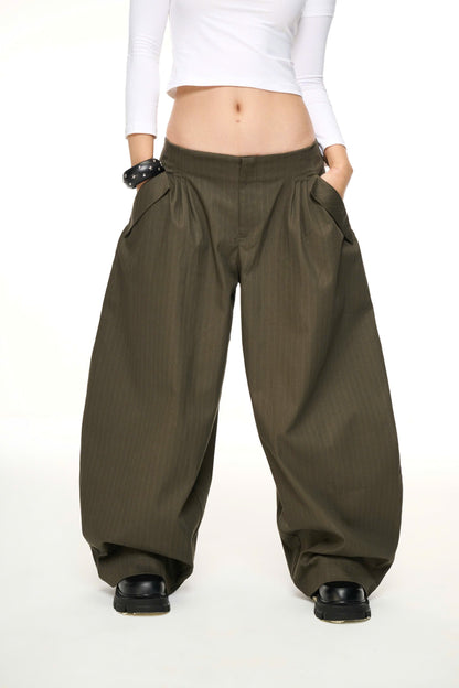 "MATCHA CROISSANT" BAGGY PANTS