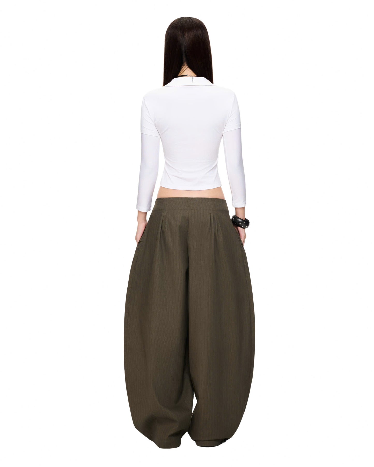 "MATCHA CROISSANT" BAGGY PANTS