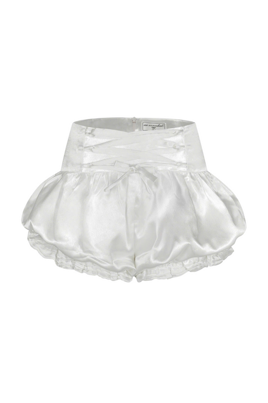 WHITE "PALANQUIN" SHORTS